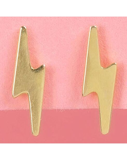 Boucles d'oreilles Eclair doré or jaune