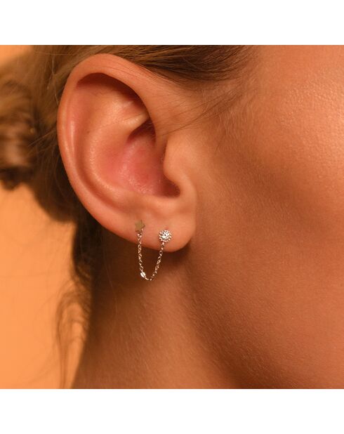 Boucle d'oreille unitaire Royal or jaune