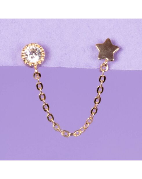 Boucle d'oreille unitaire Royal or jaune