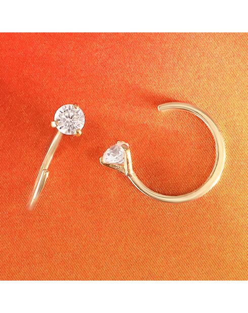 Boucles d'oreilles Arc brillant or jaune