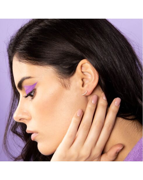 Boucles d'oreilles Merveille grimpantes or jaune