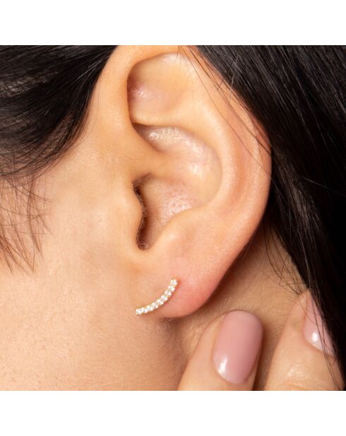 Boucles d'oreilles Merveille grimpantes or jaune