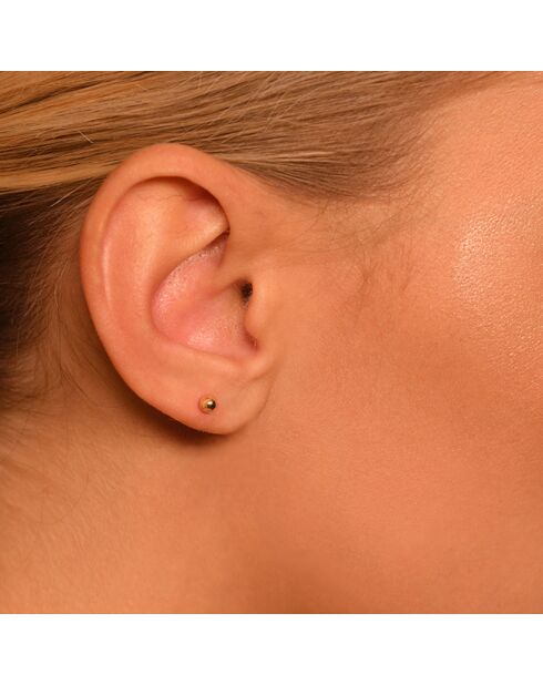 Boucles d'oreilles Puce or jaune Ø 3 mm