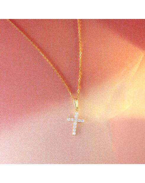 Pendentif Croix Vérité or jaune