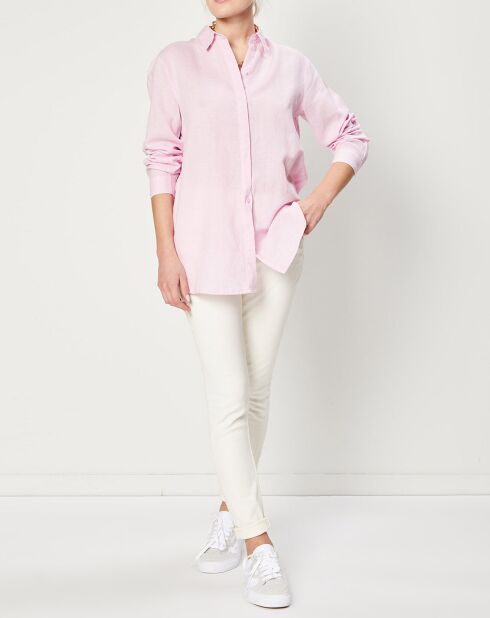 Jean Slim en Toile de coton blanc