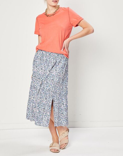 T-Shirt en Coton manches courtes Col Rond orange