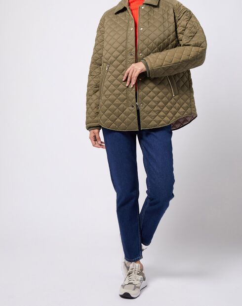 Veste matelassée light coupe ample type chasse kaki