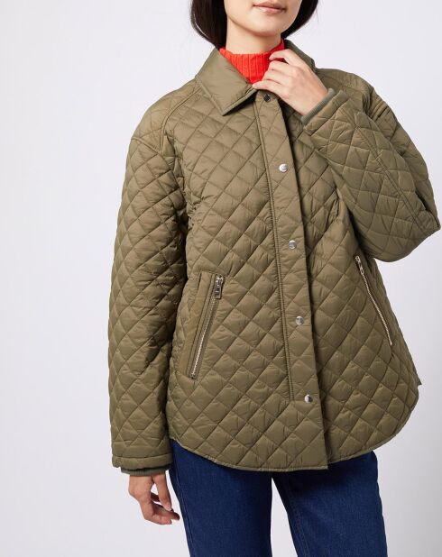 Veste matelassée light coupe ample type chasse kaki