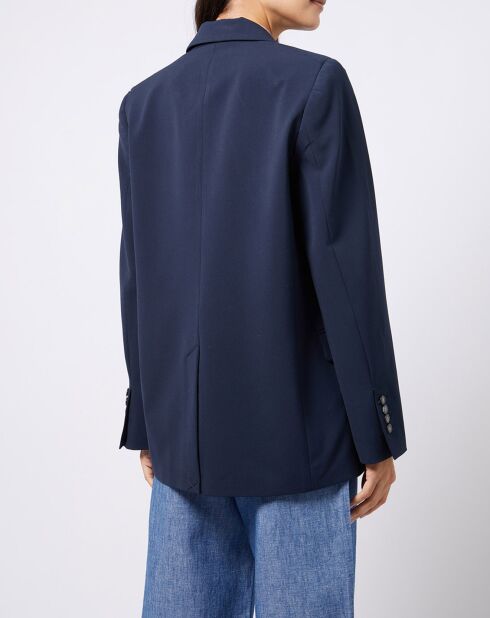 Veste blazer classique 1 bouton bleu marine