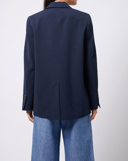 Veste blazer classique 1 bouton bleu marine