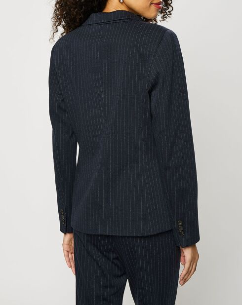 Blazer rayé tennis en Jersey doux bleu marine