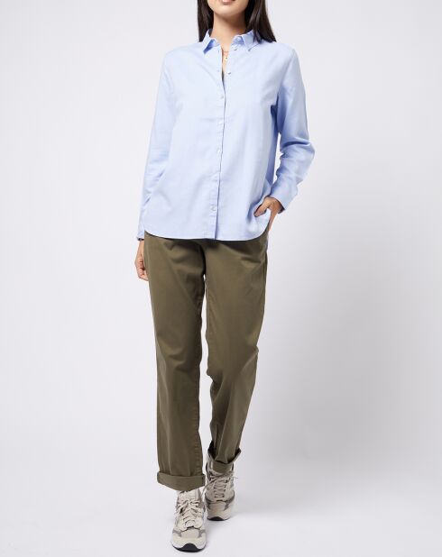 Pantalon chino en Coton mélangé classique kaki