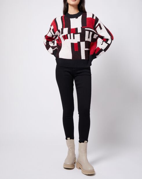 Jean Skinny en coton mélangé à teneur en stretch confortable noir