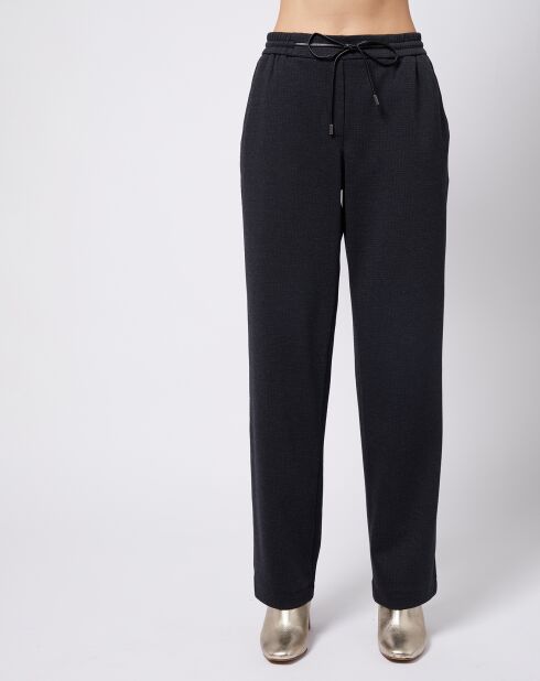 Dunkelgraue Stretch-Jogginghose mit elastischem Bund