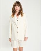 Veste en Lin & Coton Volie ivoire