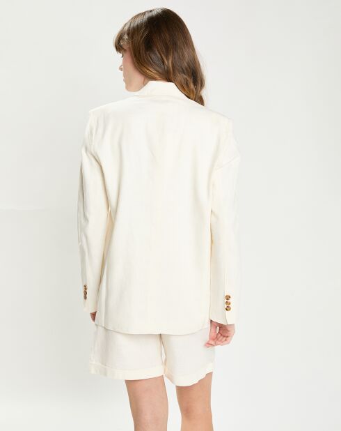 Veste en Lin & Coton Volie ivoire