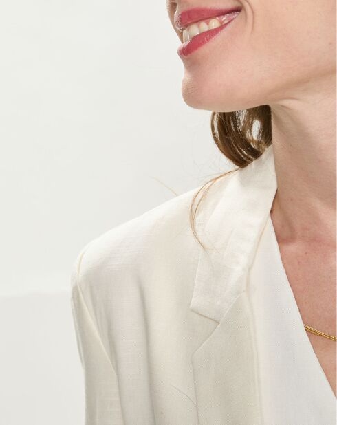 Veste en Lin & Coton Volie ivoire