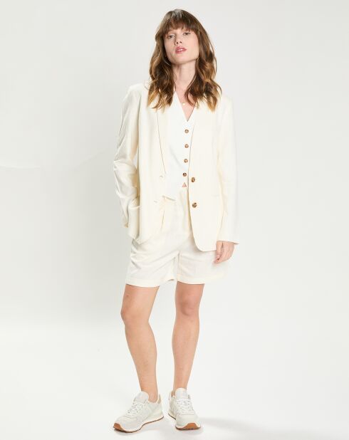 Veste en Lin & Coton Volie ivoire