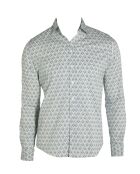 Chemise extraslim Croostex imprimée bleu/blanc