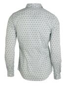Chemise extraslim Croostex imprimée bleu/blanc