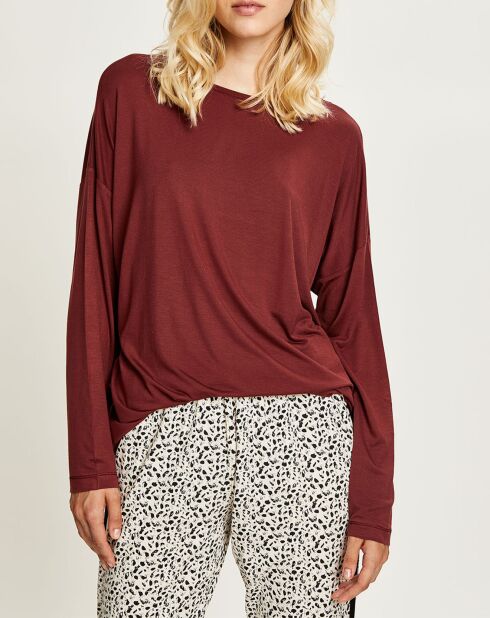 T-Shirt de pyjama acajou