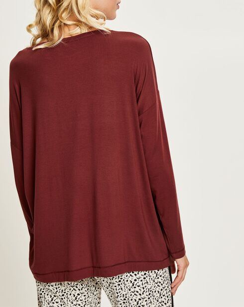 T-Shirt de pyjama acajou