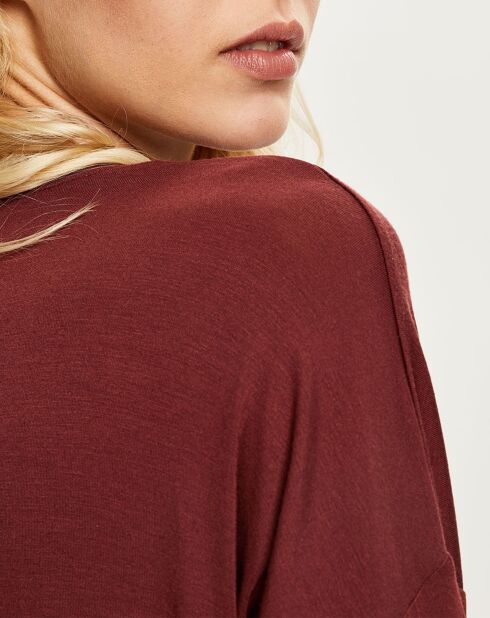 T-Shirt de pyjama acajou