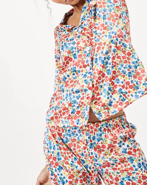 Pyjama satiné Paula imprimé liberty multicolore