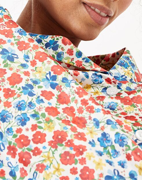 Pyjama satiné Paula imprimé liberty multicolore