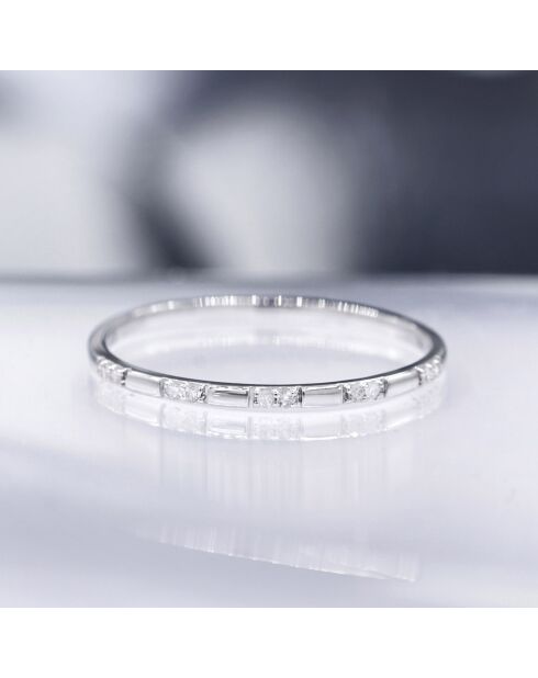 Apollonia diamantring 0.034 kt witgoud