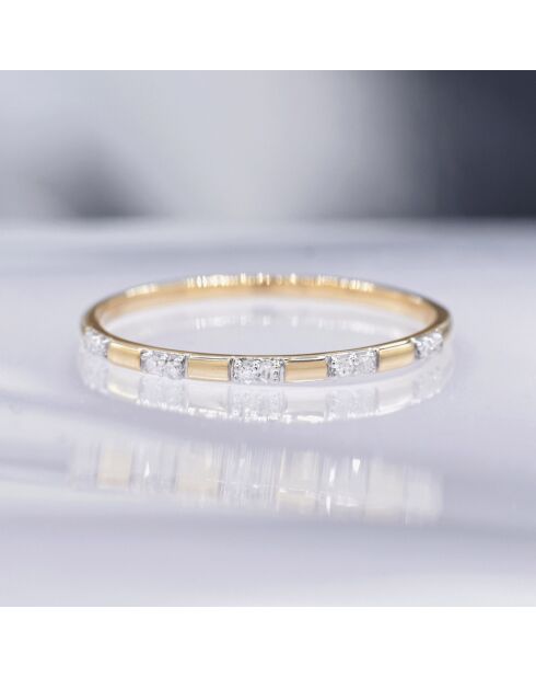 Bague Apollonia Diamants 0.034 ct or jaune