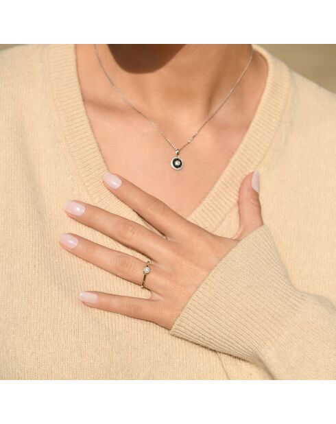 Bague Akna Diamants 0.11 ct or jaune