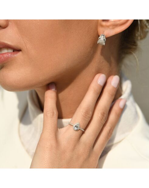 Bague Pescara Diamants 0.202ct & Topaze Blanche 0.83ct or blanc