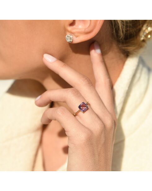 Bague Ihosy Améthyste 3.15ct or jaune