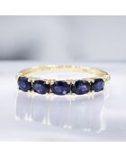 Bague Binty 5 Saphirs 1.25ct or jaune