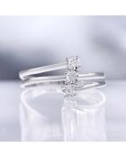 Bague Nous Trois Diamant 0.03 ct or blanc