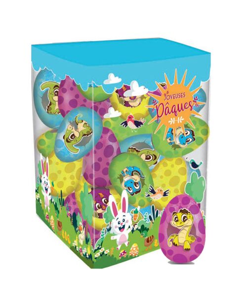 Boîte de 50 Oeufs Dinosaure au Chocolat au Lait 690g