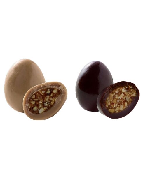 Sachet d'Oeufs Nougatine Chocolat Blond et Noir 350g
