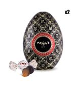 2 Oeufs noir : Billes de chocolat noir & caramel fondant 2x80 gr