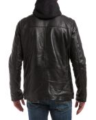 Veste en Cuir Elgon noire