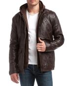 Veste en Cuir Elgon marron