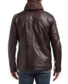 Veste en Cuir Elgon marron