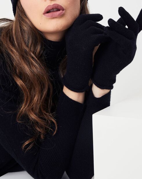 Gants 100% Cachemire Garance noirs
