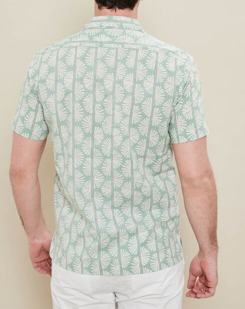 Chemise slim imprimée Slam verte