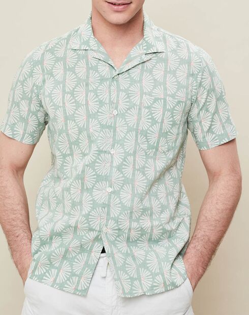Chemise slim imprimée Slam verte