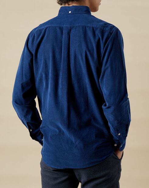 Chemise en Velours Milleraies regular Pitt Pat encre