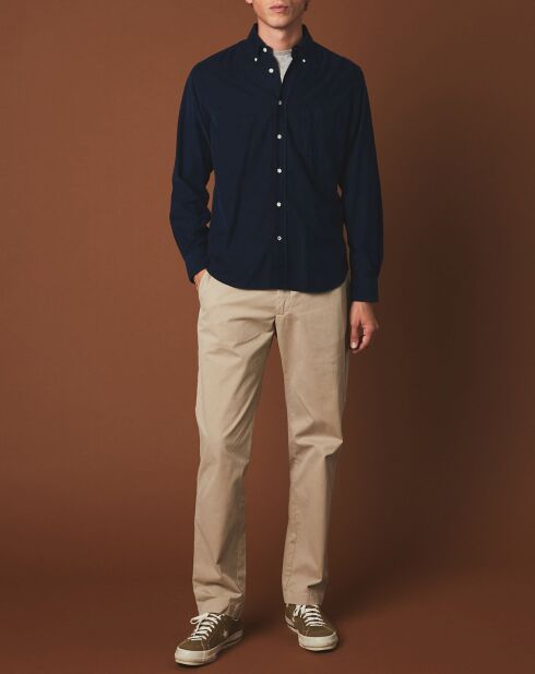 Chemise en Velours Milleraies regular Pitt Pat encre