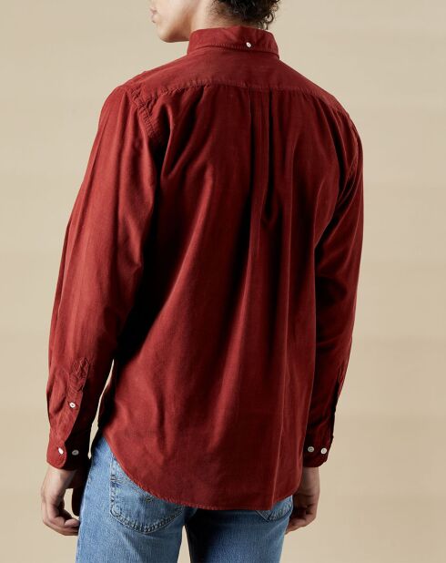 Chemise en Velours Milleraies regular Pitt Pat rust