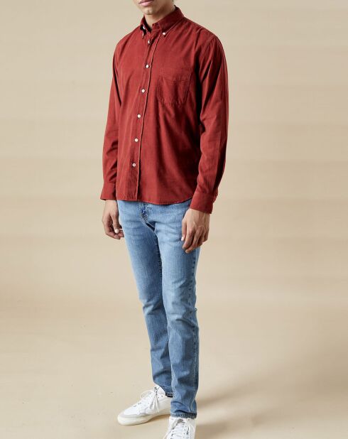 Chemise en Velours Milleraies regular Pitt Pat rust