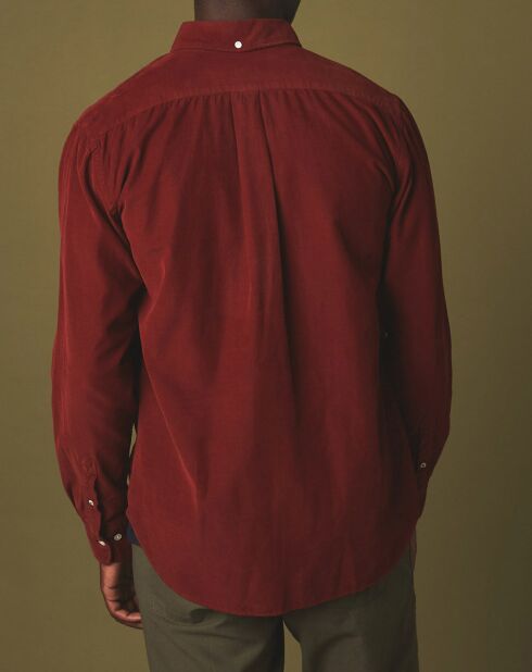 Chemise en Velours Milleraies regular Pitt Pat rust